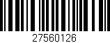 Código de barras (EAN, GTIN, SKU, ISBN): '27560126'