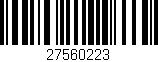 Código de barras (EAN, GTIN, SKU, ISBN): '27560223'