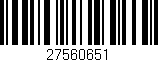 Código de barras (EAN, GTIN, SKU, ISBN): '27560651'