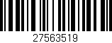 Código de barras (EAN, GTIN, SKU, ISBN): '27563519'