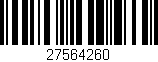 Código de barras (EAN, GTIN, SKU, ISBN): '27564260'