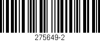 Código de barras (EAN, GTIN, SKU, ISBN): '275649-2'
