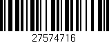 Código de barras (EAN, GTIN, SKU, ISBN): '27574716'