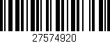 Código de barras (EAN, GTIN, SKU, ISBN): '27574920'