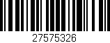 Código de barras (EAN, GTIN, SKU, ISBN): '27575326'