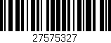 Código de barras (EAN, GTIN, SKU, ISBN): '27575327'