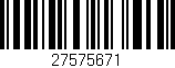 Código de barras (EAN, GTIN, SKU, ISBN): '27575671'