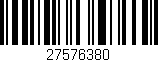 Código de barras (EAN, GTIN, SKU, ISBN): '27576380'