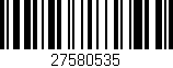 Código de barras (EAN, GTIN, SKU, ISBN): '27580535'
