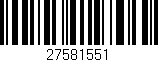 Código de barras (EAN, GTIN, SKU, ISBN): '27581551'