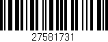 Código de barras (EAN, GTIN, SKU, ISBN): '27581731'
