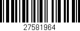 Código de barras (EAN, GTIN, SKU, ISBN): '27581964'