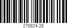 Código de barras (EAN, GTIN, SKU, ISBN): '275824-26'