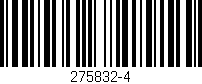 Código de barras (EAN, GTIN, SKU, ISBN): '275832-4'