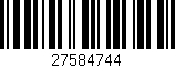 Código de barras (EAN, GTIN, SKU, ISBN): '27584744'