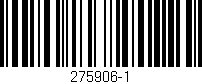 Código de barras (EAN, GTIN, SKU, ISBN): '275906-1'