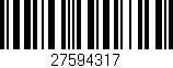 Código de barras (EAN, GTIN, SKU, ISBN): '27594317'