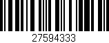 Código de barras (EAN, GTIN, SKU, ISBN): '27594333'