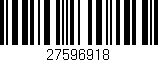 Código de barras (EAN, GTIN, SKU, ISBN): '27596918'
