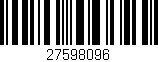 Código de barras (EAN, GTIN, SKU, ISBN): '27598096'