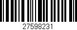 Código de barras (EAN, GTIN, SKU, ISBN): '27598231'