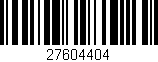 Código de barras (EAN, GTIN, SKU, ISBN): '27604404'