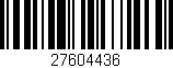 Código de barras (EAN, GTIN, SKU, ISBN): '27604436'