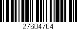 Código de barras (EAN, GTIN, SKU, ISBN): '27604704'