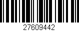 Código de barras (EAN, GTIN, SKU, ISBN): '27609442'