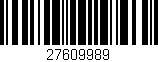Código de barras (EAN, GTIN, SKU, ISBN): '27609989'