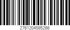 Código de barras (EAN, GTIN, SKU, ISBN): '2761204585288'