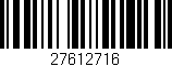 Código de barras (EAN, GTIN, SKU, ISBN): '27612716'