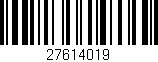 Código de barras (EAN, GTIN, SKU, ISBN): '27614019'
