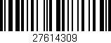 Código de barras (EAN, GTIN, SKU, ISBN): '27614309'