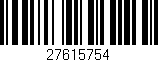 Código de barras (EAN, GTIN, SKU, ISBN): '27615754'