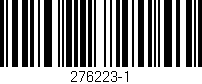 Código de barras (EAN, GTIN, SKU, ISBN): '276223-1'