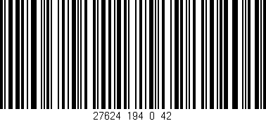 Código de barras (EAN, GTIN, SKU, ISBN): '27624_194_0_42'