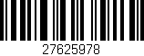 Código de barras (EAN, GTIN, SKU, ISBN): '27625978'