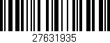 Código de barras (EAN, GTIN, SKU, ISBN): '27631935'