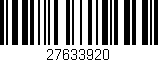 Código de barras (EAN, GTIN, SKU, ISBN): '27633920'