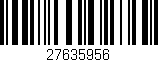 Código de barras (EAN, GTIN, SKU, ISBN): '27635956'