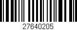 Código de barras (EAN, GTIN, SKU, ISBN): '27640205'