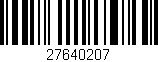 Código de barras (EAN, GTIN, SKU, ISBN): '27640207'