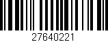 Código de barras (EAN, GTIN, SKU, ISBN): '27640221'