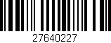 Código de barras (EAN, GTIN, SKU, ISBN): '27640227'