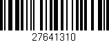 Código de barras (EAN, GTIN, SKU, ISBN): '27641310'
