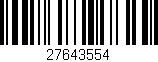 Código de barras (EAN, GTIN, SKU, ISBN): '27643554'