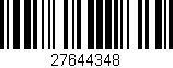 Código de barras (EAN, GTIN, SKU, ISBN): '27644348'