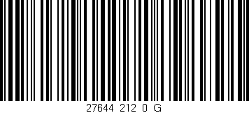 Código de barras (EAN, GTIN, SKU, ISBN): '27644_212_0_G'