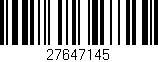 Código de barras (EAN, GTIN, SKU, ISBN): '27647145'